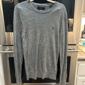All Saints Gray Crewneck Sweater for Men size M has piling